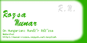 rozsa munar business card